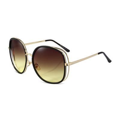 Ochelari de soare moderni de dama cu lentile ovale mari in doua culori