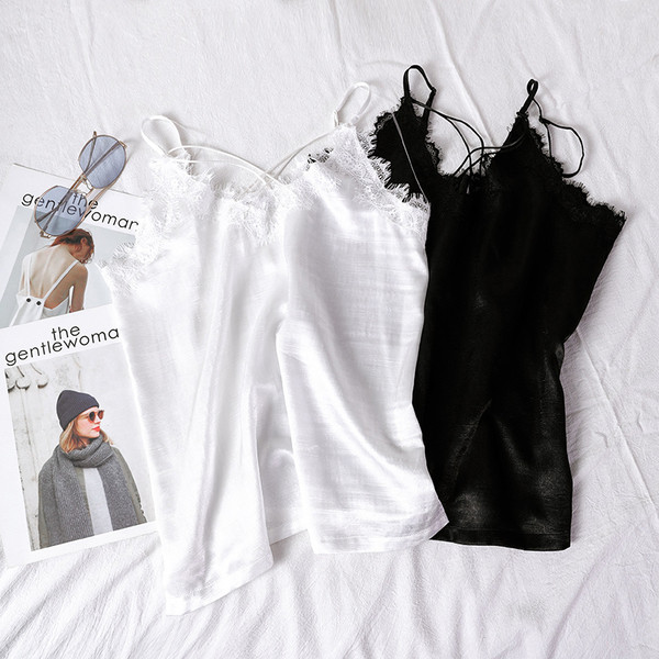 Maieu de damă din șifon cu decolteu în V, decor din dantelă și legături subțiri