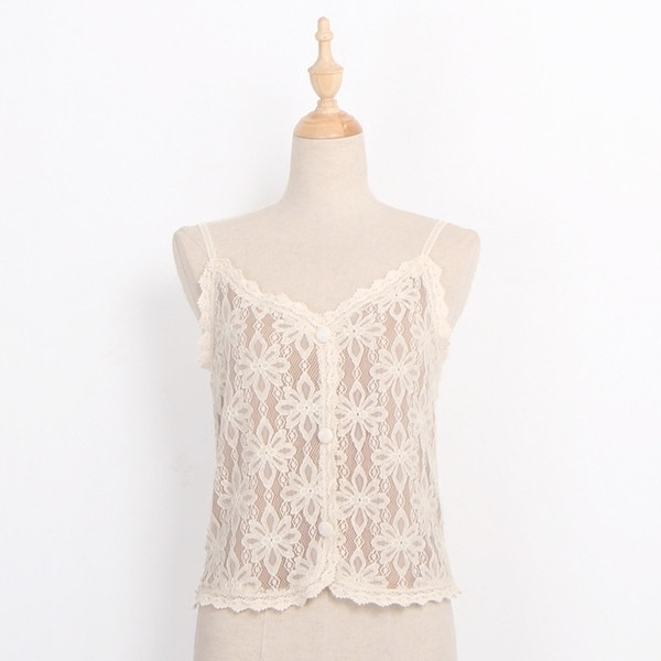 Κομψό λευκό αμάνικο  δαντέλας με ροζ φόδρα