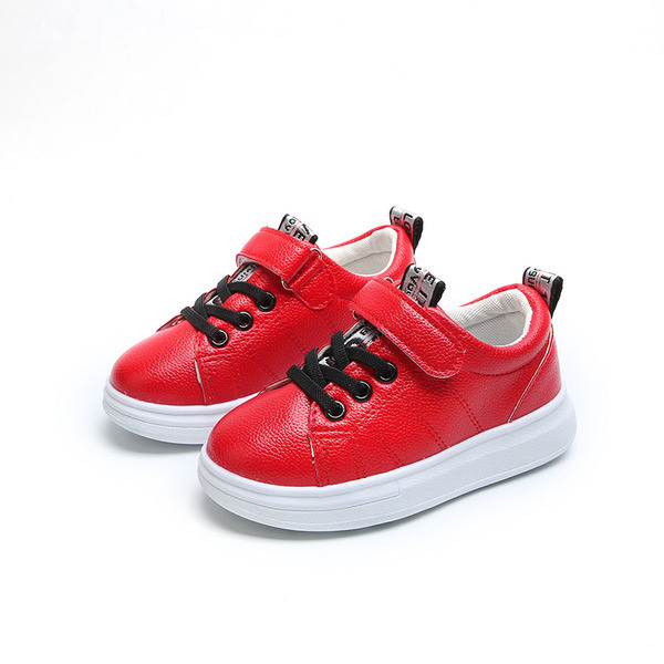 Adidași copii din piele ecologică pentru fete în trei culori cu legături imitație