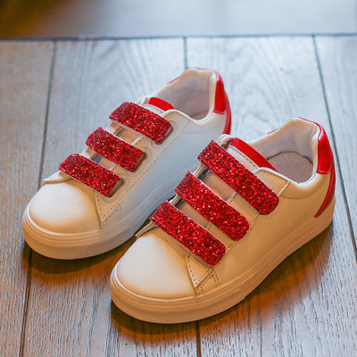 Παιδικά πάνινα παπούτσια για κορίτσια με λουράκια velcro με μπροκάρ σε διάφορα χρώματα