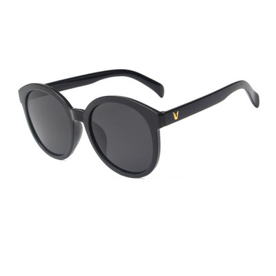 Κομψά γυναικεία γυαλιά ηλίου με μεγάλα στρογγυλά γυαλιά και πολύχρωμο πλαίσιο σε διάφορα χρώματα