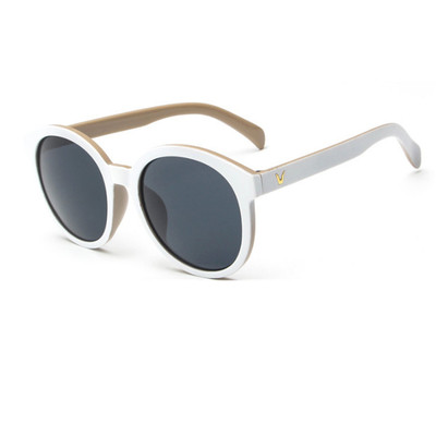 Κομψά γυναικεία γυαλιά ηλίου με μεγάλα στρογγυλά γυαλιά και πολύχρωμο πλαίσιο σε διάφορα χρώματα