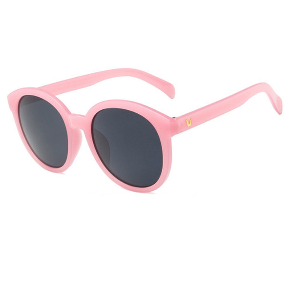 Κομψά γυναικεία γυαλιά ηλίου με μεγάλα στρογγυλά γυαλιά και πολύχρωμο πλαίσιο σε διάφορα χρώματα