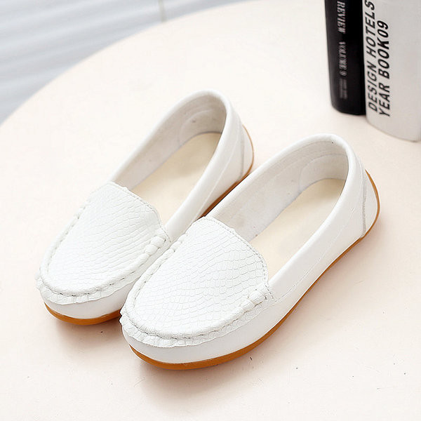 Pantofi copii pentru fete din piele ecologica in mai multe culori cu cusatura exterioara