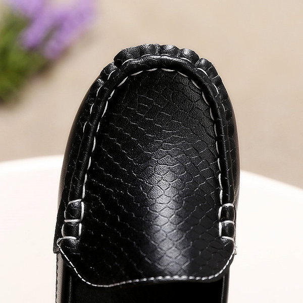 Pantofi copii pentru fete din piele ecologica in mai multe culori cu cusatura exterioara