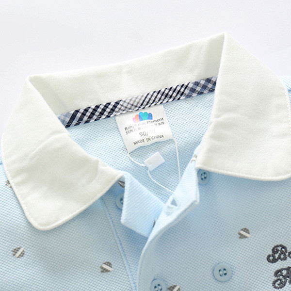 Set zilnic pentru copii pentru baieti in doua parti in albastru