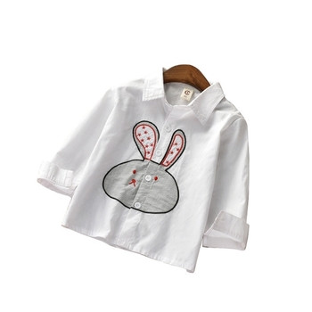 Κομψό παιδικό πουκάμισο με λευκά χρώματα - δύο μοντέλα