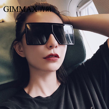 Нестандартни дамски слънчеви очила с големи квадратни стъкла в чеетири цвята