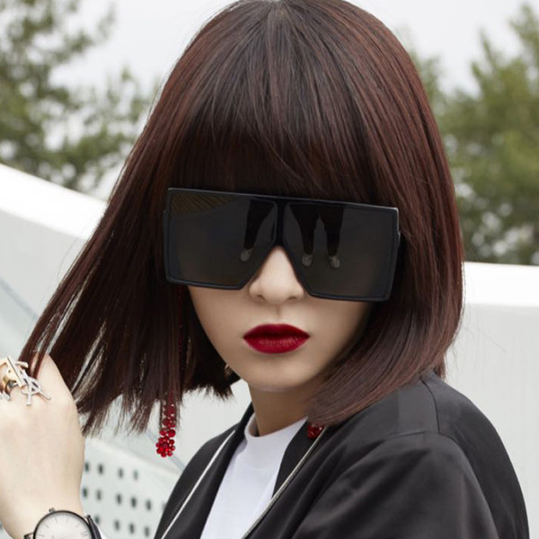 Ochelari de soare non-standard pentru femei cu lentile pătrate mari în patru culori