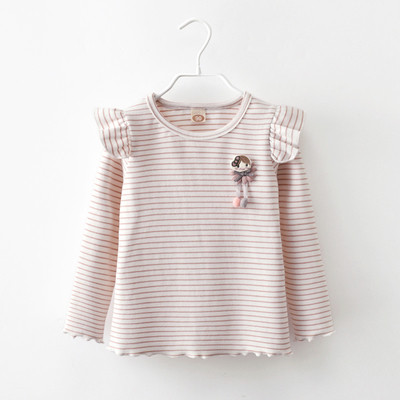 Παιδική μπλούζα για τα κορίτσια με λουλούδια μοτίβο ρίγες - δύο μοντέλα