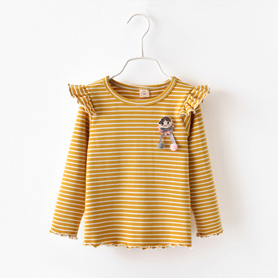 Παιδική μπλούζα για τα κορίτσια με λουλούδια μοτίβο ρίγες - δύο μοντέλα