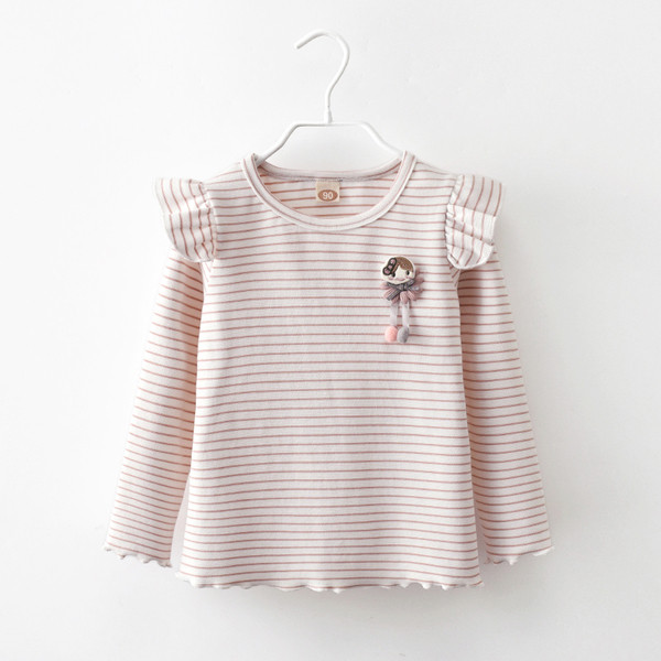 Παιδική μπλούζα για τα κορίτσια με λουλούδια μοτίβο ρίγες - δύο μοντέλα