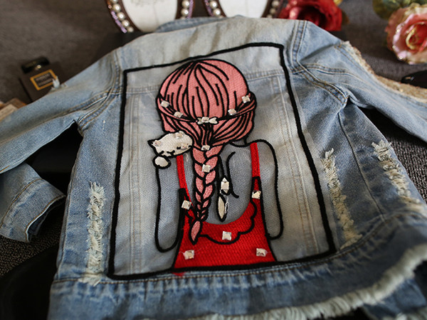 Modern farmerdzseki rátéttel lányoknak