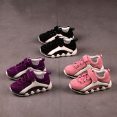 Tenisi copii pentru fete in trei culori cu cravate elastice si velcro