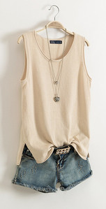 Top din bumbac tăiat zilnic, în mai multe culori