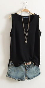 Top din bumbac tăiat zilnic, în mai multe culori