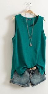 Top din bumbac tăiat zilnic, în mai multe culori