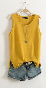 Top din bumbac tăiat zilnic, în mai multe culori