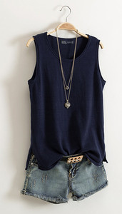 Top din bumbac tăiat zilnic, în mai multe culori