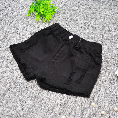 Három színben szakadt gyerek rövidnadrág lányoknak