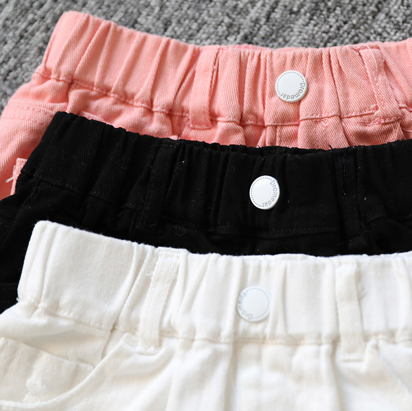 Három színben szakadt gyerek rövidnadrág lányoknak