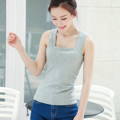 Maieu de damă elastic cu bretele groase și spate în formă de V în mai multe culori