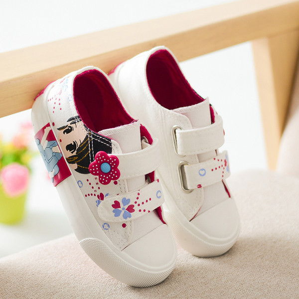 Adidasi copii pentru fete in mai multe culori cu motive florale si imprimeu