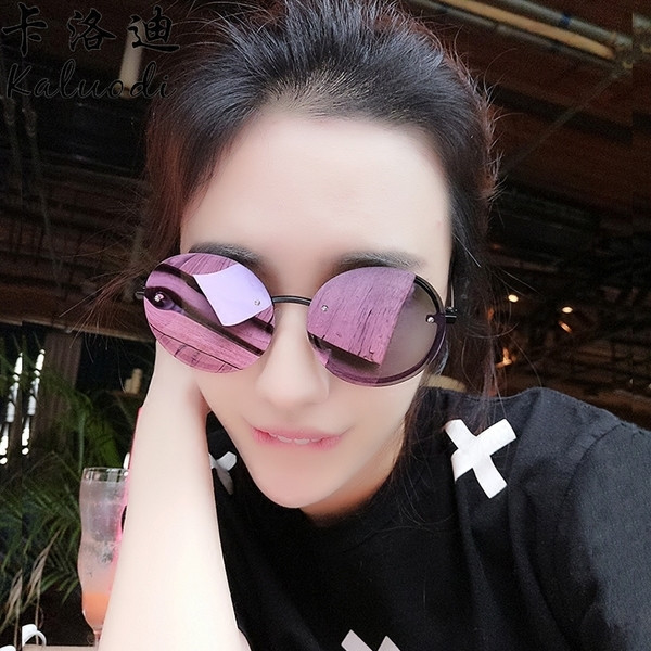 Nou! Ochelari de soare moderni de dama cu lentile rotunde si rama subtire in mai multe culori