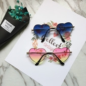 Alkalmi női szív alakú napszemüveg rózsaszín színben