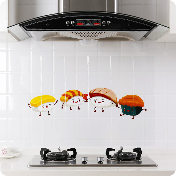 Autocolante autoadezive rezistente la apa pentru aragaz, protejand peretele de stropii de grasime