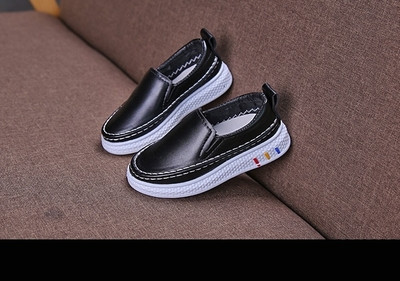 Tenisi pentru copii eleganti pentru fete din piele ecologica in trei culori cu cusatura exterioara