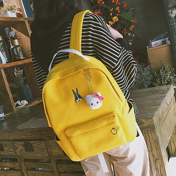 Rucsac de damă în diferite culori, cu un mic buzunar exterior și broderie colorată