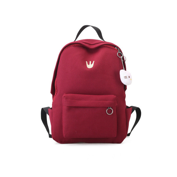 Rucsac de damă în diferite culori, cu un mic buzunar exterior și broderie colorată