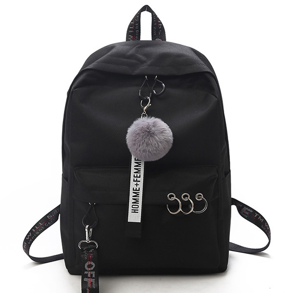 Női hétköznapi hátizsák három színben, fém elemekkel