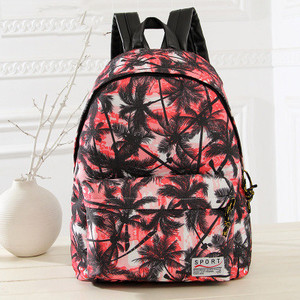 Rucsac de damă în două modele cu motive florale și inscripție