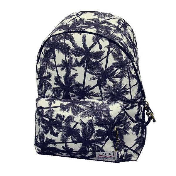 Rucsac de damă în două modele cu motive florale și inscripție