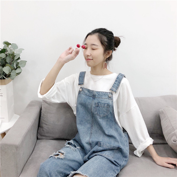 Salopetă casual de damă ruptă