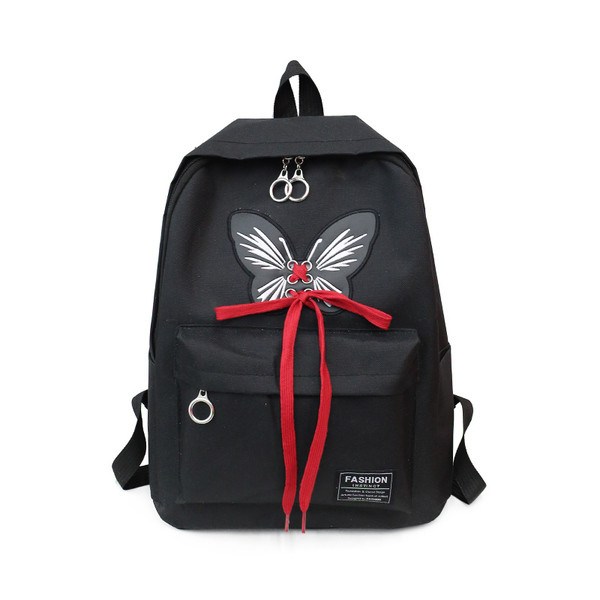 Rucsac de dama modern in mai multe culori cu broderie si cravate decorative