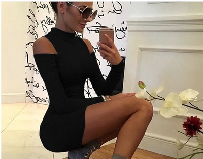 Rochie de dama elastic sport-eleganta cu umerii goi