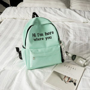 Rucsac de dama in diferite culori cu broderie si inscriptionare