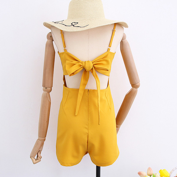 Salopetă elegantă de damă scurtă în trei culori