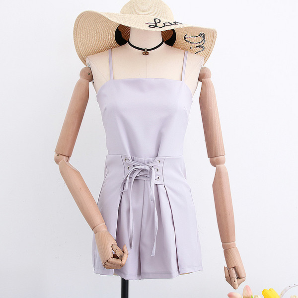 Salopetă elegantă de damă scurtă în trei culori