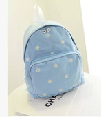 Rucsac de damă de zi cu zi în culori luminoase cu motive florale