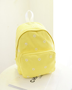 Rucsac de damă de zi cu zi în culori luminoase cu motive florale