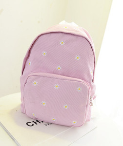 Rucsac de damă de zi cu zi în culori luminoase cu motive florale