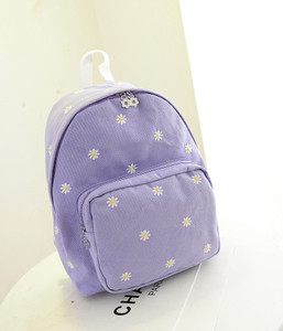 Rucsac de damă de zi cu zi în culori luminoase cu motive florale