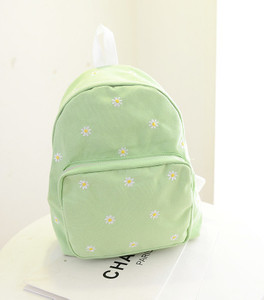 Rucsac de damă de zi cu zi în culori luminoase cu motive florale