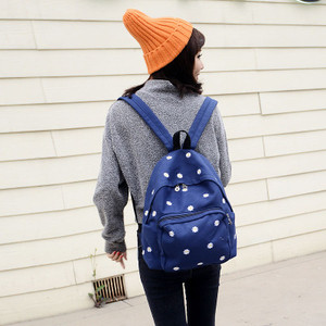 Rucsac de damă de zi cu zi în culori luminoase cu motive florale