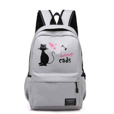 Rucsac de damă cu bretele duble largi în mai multe culori cu inscripție